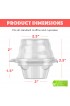 Clear Individual Cupcake Containers Stackable Cupcake Boxes Cupcake Holder With Lid Airtight Box Disposable Cupcake Containers Cupcake Plastic Containers Dome Cupcake Carrier Bpa Free Cupcake Holders Individual 50 Pack