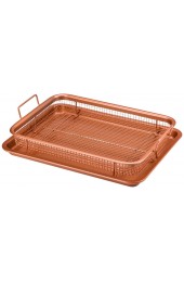 Copper Chef 2-Piece Non-Stick Bakeware Set for Oven with Crisper Pan and Cookie Sheet 13 x 9-Inch N5O4RBL Copper