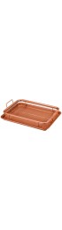 Copper Chef 2-Piece Non-Stick Bakeware Set for Oven with Crisper Pan and Cookie Sheet 13 x 9-Inch N5O4RBL Copper