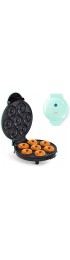 Dash Mini Donut Maker Machine for Kid-Friendly Breakfast Snacks Desserts & More with Non-stick Surface Makes 7 Doughnuts Aqua