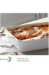 DOWAN 13 Baking Dish Lasagna Pan Large & Deep Rectangular Baking Pan with Handles 135 oz Ceramic Casserole Dish for Cooking White