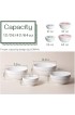 DOWAN Ceramic Bowls with Lids Serving Bowls with Lids Food Storage Container Porcelain Prep Bowl Set Versatile Bowls for Kitchen Microwave & Dishwasher Safe 64 42 22 12 Ounce Set of 4