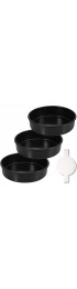 Hiware 8-Inch Round Cake Pan Set of 3 Nonstick Baking Cake Pans with 90 Pieces Parchment Paper Dishwasher Safe