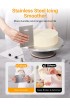 Kootek 12 Inch Cake Turntable Cake Decorating Kit Supplies 7 Pcs Baking Supplies Aluminium Alloy Revolving Cake Decorating Stand with 3 Icing Smoother Icing Spatula Silicone Spatula Cake Cutter