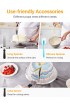 Kootek 12 Inch Cake Turntable Cake Decorating Kit Supplies 7 Pcs Baking Supplies Aluminium Alloy Revolving Cake Decorating Stand with 3 Icing Smoother Icing Spatula Silicone Spatula Cake Cutter