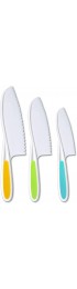 Ragazzacucine Kids Knife Set of 3 Firm Grip Serrated Edges & Safe – Colorful Nylon Toddler Cooking Knives to Cut Fruits Salad Cake Lettuce MultiColor