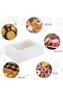 Tomnk 50pcs 8 Inch Cookie Boxes for Strawberries Bakery Boxes with Window for Pies Cupcakes Biscuits Candy Muffins Donuts 8x6x2.5 Inches