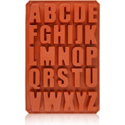 Wocuz 26 Cavities Crayon Letter Silicone Mold Large Alphabet Chocolate Baking Mold Abc Resin Mold Cake Pan Handmade Soap Mold for Biscuit Ice Cube Tray for Back to School Project