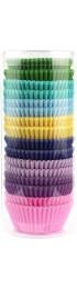 Xlloest Mini Cupcake Liners Muffin Wrappers Rainbow Bright Baking Cups Paper 400 Pack