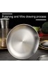 12 Pcs stainless steel Round plates set for food Children Use Safe Reusable Dinner Plates for Fruit ,Biscuits,Barbecue Silver
