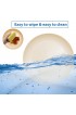 8 Pieces 10 Inch Wheat Straw Plates Unbreakable Dinner Plates Lightweight Straw Plates Dishwasher & Microwave Safe Perfect for Dinner Dishes Healthy for Kids & Adult