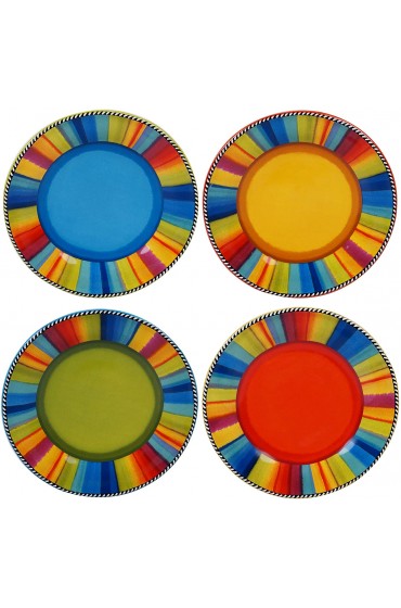 Certified International Sierra Salad Dessert Plate Set of 4 Assorted Designs Multicolored