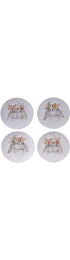 Certified International Sweet Bunny 8.5" Salad Dessert Plates,Set of 4 2 Assorted Designs Diameter Multicolored