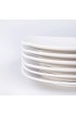 Cutiset Porcelain Dessert Salad Plates Set of 6 White 7 inch Square