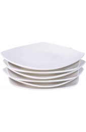 Cutiset Porcelain Dessert Salad Plates Set of 6 White 7 inch Square
