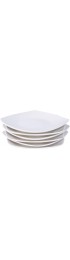 Cutiset Porcelain Dessert Salad Plates Set of 6  White  7 inch Square