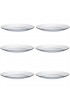 Duralex Lys Clear Glass 11 Inch Dinner Plate Set Of 6