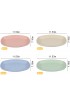 Eco Friendly，Wheat Straw Dinner Plates-8 Pack.Unbreakable Lightweight Reusable Oval Dishes Dishwasher & Microwave Safe.BPA Free Healthy for Kids Children Toddler & Adult