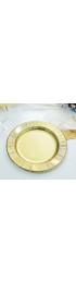 Efavormart 25 Pack | 13" Gold Sunray Heavy Duty Disposable Paper Charger Plates