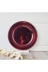 Efavormart 6 Pack 13 Burgundy Round Acrylic Beaded Charger Plates Perfect for Wedding Catering Decorations Centerpieces Events Party Tabletop Decor & Dinner Servers