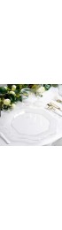 Efavormart 6 Pack 13" Clear Acrylic Round Baroque Charger Plates Dinner Charger Plates For Weddings Events