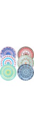 Farielyn-X 6 Pack Porcelain Dinner Plates 10.5 Inch Diameter Pizza Pasta Serving Plates Dessert Dishes Microwave Oven and Dishwasher Safe Scratch Resistant Set of 6