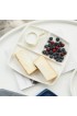 FLYING BALLOON Elegant Quadrate Shaped Ceramic Divided Plate Dinner Plates Luncheon Plates Salad Plates Dishes for Kitchen White Dark Blue 1 White