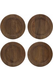 Gourmet Basics by Mikasa Mango Wood Set of 4 Charger Plates 13-Inch Brown