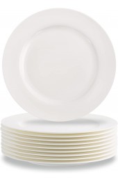 KYBSCZ Bone China Small Dessert Plates 6-inch Advanced Dinner Plates Set of 10 Microwave Safe Plates
