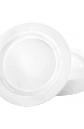 Lillian Tablesettings Round Magnificence Charger Plastic Plate 12 | White | Pack of 10 33591