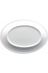 Porcelain Dessert Oval Plate Set 6-Pieces 7 inch x 5 Diameter White appetizer plate for Kitchen and Family Party Use