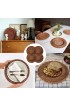 Premium Rattan Charger Plates for Dinner Party Wedding Set of 4 | Woven Rustic Dinnerware Tableware Decoration Placemat Alternative Brown