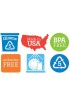 Preserve Everyday BPA Free Dinner Plates Made from Recycled Plastic in the USA Set of 6 Midnight Blue