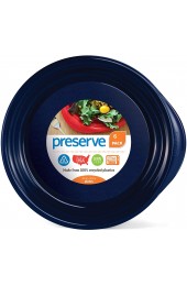 Preserve Everyday BPA Free Dinner Plates Made from Recycled Plastic in the USA Set of 6 Midnight Blue