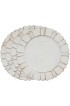SARO LIFESTYLE Sousplat Collection Scalloped Ruffled Charger Plates Set of 4 13 Ivory