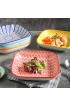 Selamica Porcelain 8-inch Square Dinner Plates Salad Pasta Bowls Set of 6 Assorted Colors