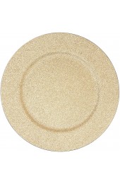Simply Elegant Glitter Plastic Charger Plate | Service Plate for Parties Dinner Weddings Quinceaneras and Events | 13 inch Diameter | Gold | Set of 6