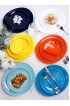 Sweese 150.002 Porcelain Dinner Plates 11 Inch Set of 6 Multicolor Hot Assorted Colors
