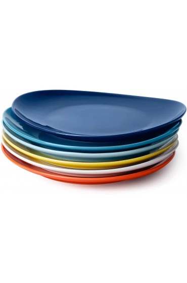 Sweese 150.002 Porcelain Dinner Plates 11 Inch Set of 6 Multicolor Hot Assorted Colors