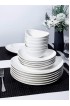 Sweese 150.401 Porcelain Dinner Plates 11 Inch Set of 4 White