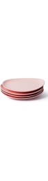 Sweese 150.408 Porcelain Dinner Plates 11 Inch Set of 4 Pink