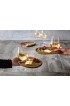 TOSCANA a Picnic Time Brand Cocktail Appetizer Plates with Wine Glass Holder Set of 4