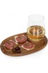 TOSCANA a Picnic Time Brand Cocktail Appetizer Plates with Wine Glass Holder Set of 4