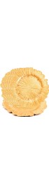 WUWEOT 6 Pack 13" Gold Charger Plates Plate Chargers with Flora Reef Design Plastic Round Ruffled Rim Dinner Charger Plates for Dinner Wedding Party Decoration