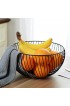 CAM2 Metal Fruit Basket Wire Fruit Basket Black Iron Fruit Holder Decorative Stand for Fruit Storage for Vegetable Snack Bread