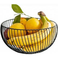 CAM2 Metal Fruit Basket Wire Fruit Basket Black Iron Fruit Holder Decorative Stand for Fruit Storage for Vegetable Snack Bread
