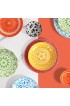 Ceramic Pasta Bowls Set of 6 Vivimee 27 oz Large Salad Bowl 8.2 Inch Wide and Shallow Serving Plates Bowls Colorful Bowls for kitchen Soup Bowls for Pasta Salad Soup Microwave & Dishwasher Safe