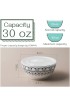 Dowan Porcelain Bowls with Vented Lid 30oz Cereal Soup Bowl Ceramic Bowl Set Ceramic Bowl With Lid Prep Bowls for Kitchen Modern Bohemian Bowl for Oatmeal Rice Pasta Salad Set of 4