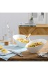 DOWAN Salad Bowls Mother's Day Gift 2 Packs Serving Bowls Porcelain 26 Ounce Pasta Bowls Elegant White Angled Ceramic Bowls for Salad Pasta Soup Rice Prep Ideal for Home and Restaurant