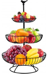 Fruit Bowl Homga 3-Tier Fruit Basket for Kitchen Large Fruit Stand Holder Kitchen Counter & Dining Table Organizer for Fruits Snacks Vegetables